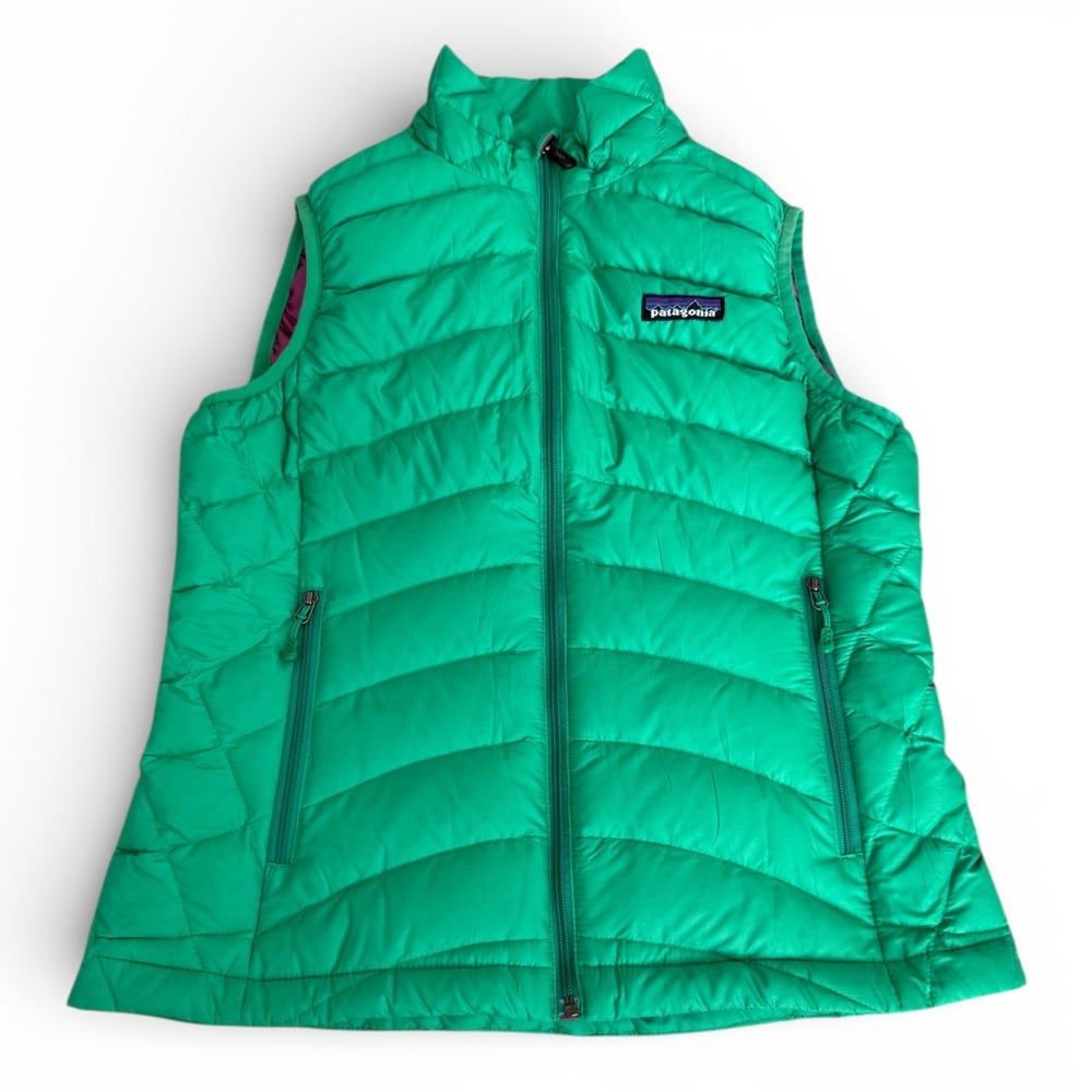 Patagonia Women's XS Down Sweater Vest‎ Green Full Zip